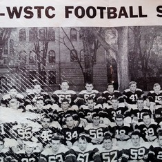 The 1950 Whitewater football team. Dad is circled.