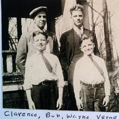Dad with his father, Clarence and brothers, Bob and Wayne.