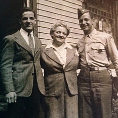 Dad, his mother and brother, Wayne