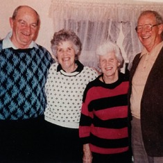 Dad with sisters, Bev and Betty and brother, Wayne.