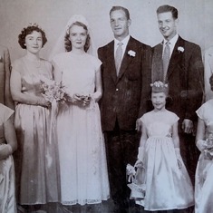 Dad and Mom's wedding party.