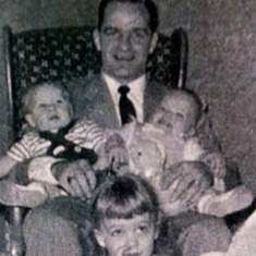 Dad with Todd, Lynn and nephew Peter (I think).