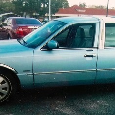 Dad's last car. He loved his baby blue Grand Marquis!