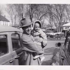 Vern holding Cathy 1953