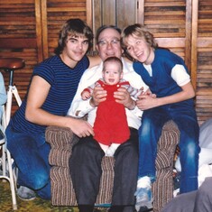 Vern with grandsons Phil, Ben & Shaun