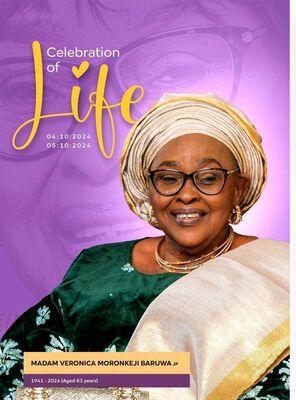 Mrs. Veronica Morenikeji Baruwa (nee Kolejo)