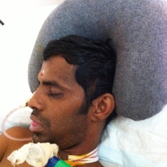 Vetri - Jul'2012, moved ICU to Isolated ICU. Ventilator removed and he was with oxygen cylinder tracheostomy support!