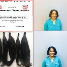 Vetri's 5th passing anniversary, 4th 10 inches hair donation to Locks of Love.