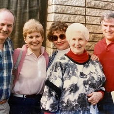 Vic with sisters Ginger, Sue, and his brother Jerry in back with his mother, Thelma Jenkins, in front.