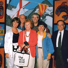 On a July 1998 Alaska cruise. From left to right: Carolynn, Vic, Marilou, Fred, Dianne, Alfred