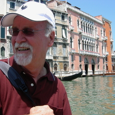 Vic contemplating the canals in Venice, June 2008