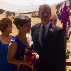 Vic and Carolynn co-officiating at Gravity (Fred's daughter aka Lisa) and Nick's wedding, June 2015