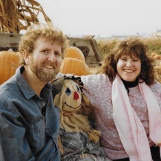 Vicki with Michael, Halloween circa 1987.