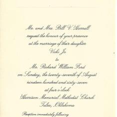 Wedding Invitatio - Vicki J Harrall and Richard W Ford0001