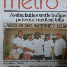 May 2018 ALL charity visit led by President Mrs Vickie Agili with some members to Lagos Island Maternity. Covered and reported in Punch newspaper.