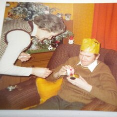 MY FATHER AND MOTHERBEAR AT CHRISTMAS.