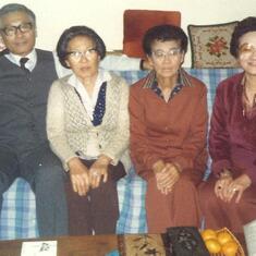 Uncle Victor, Grandma Matsui, Auntie Tamura and Ruby Tamura, Gardena, CA 1980