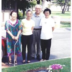 Mitty, Auntie Teru, Uncle Victor and Auntie Nak, Redondo Beach, CA 2001