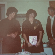 Mum, dad and I at my 21st birthday party.
