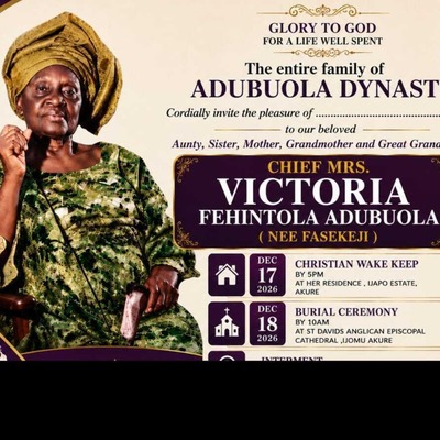 CHIEF MRS VICTORIA FEHINTOLA ADUBUOLA
