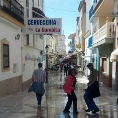 V, Frank and Greg exploring the streets of Torremolinos, Spain