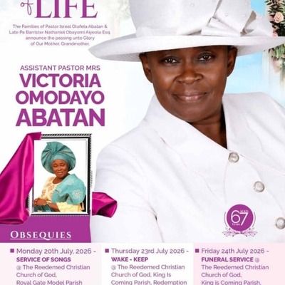 PASTOR (MRS) VICTORIA OMODAYO ABATAN