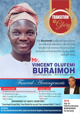 VINCENT OLUFEMI BURAIMOH