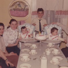 The twins first birthday. C.1959