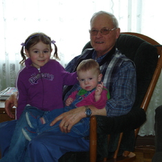 Papa, Ella & Emily. All the kids loved to sit & rock with Papa.