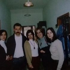 Elbasan 2003, Tdh staff in our office Ormela, Vinsent, Anila, Edlira and Evis