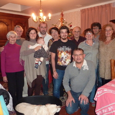 Les deux familles réunis pour noel 2016 a Aunou le Faucon en Normandie