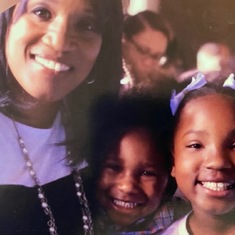 Left to Right: Danita Mitchell (daughter) Kyrie Mitchell (grandson) LaMya (granddaughter)