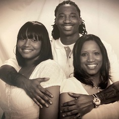 Left to Right: Sonja Mitchell (granddaughter) Darius Mitchell (grandson) Danita Mitchell (daughter)