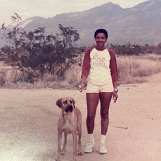 Violet in Arizona, her tennis and health and fitness days