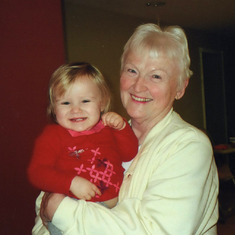 Mar 2009: with eldest great granddaughter Isabella