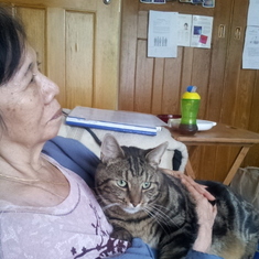 Mom with Ripley, he loved to cuddle with her about 2 or 3 years ago