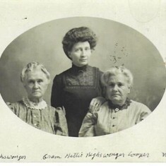 Virgil's paternal grandmother, Hattie Nighswonger Hoggett in the middle with her mom/grandma?