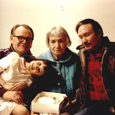 Virgil with his mother, Rosa, brother-in-law, Bill Scott, and grandniece, Silvia. 