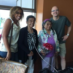 Thadra, Aunt Virginia, Vera & Jody --94th Birthday