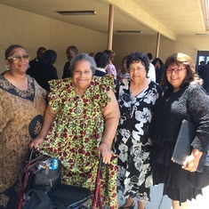 Aunti Jo, Ione Owens Taylor Spears & Aunt Pat smiling @ Berrian SDA church