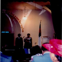 Aunty Jo & Willie singing and my Dad Robert D. Taylor Jr on piano