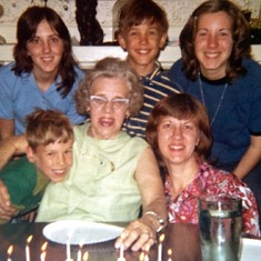 Grandma Jenicek's birthday when she lived with us