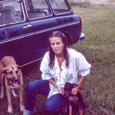 Ginny with Poco and Jasper, Homestead FL - circa 1982