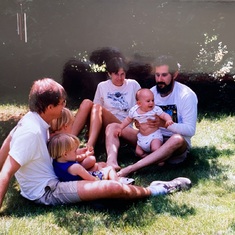 Long Island Meet Up , GP, the Peanuts , Ginny , Todd and baby Oscar , Summer 1989