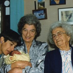 Laurie, Sasha, Mom, Grandma - 1987