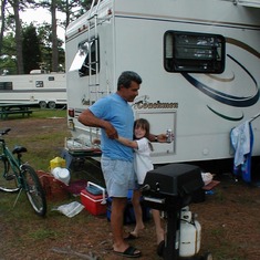 camping with poppy and morgaine