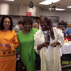 Vivian, Esther, Roslyn at pastry buffet 2005