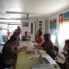 Vivien chairing a meeting -Migrante BC's campaign