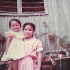 Me @1 with Ate Vivien turning 10 y.o photo was taken 04/28/1982