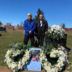 Burial of urn on April 12, 2022 at Highland Hills Cemetery